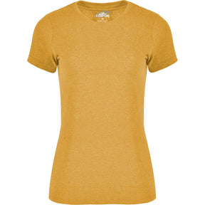 Camiseta estilo jaspeado para mujer Fox Woman foto pecho mostaza