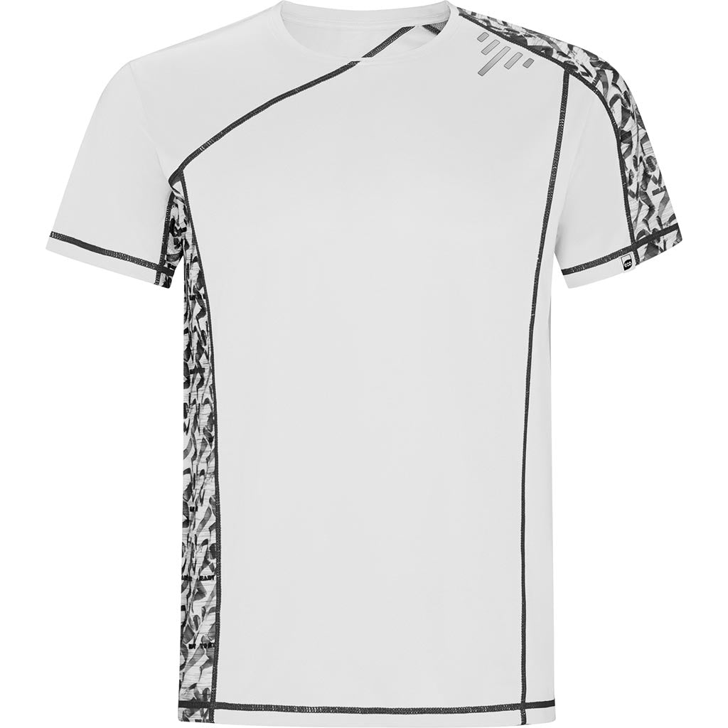 Camiseta tecnica combinada sochi impresión run blanco