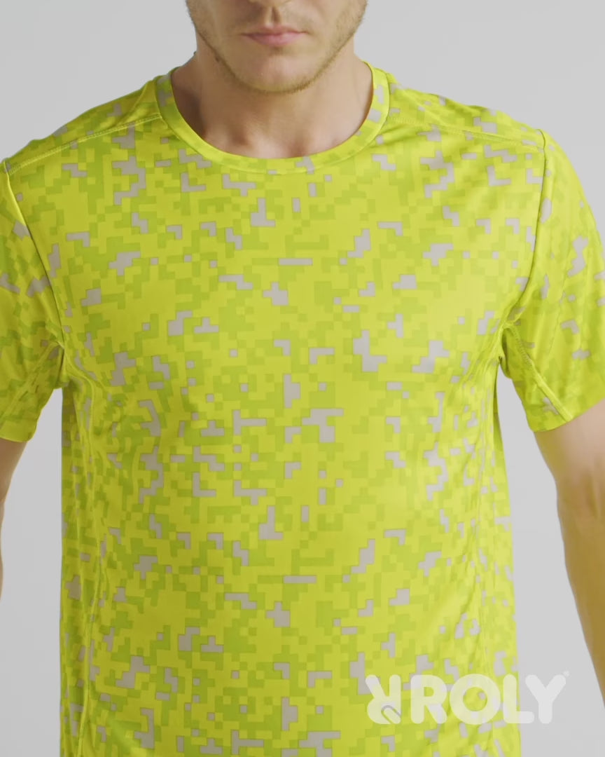 Camiseta tecnica estampada manga corta unisex assen video modelo hombre