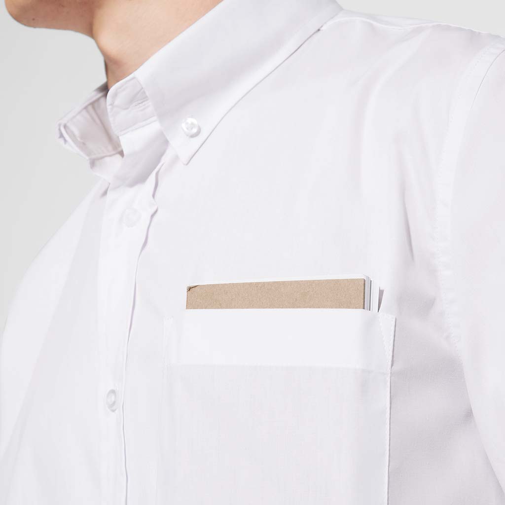 Camisa hombre manga larga Aifos L/S - detalle bolsillo y cuello