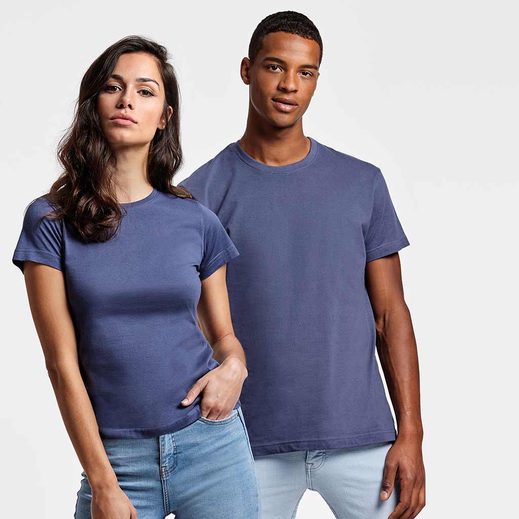 Camiseta básica para mujer Jamaica colores oscuros - foto modelos hombre y mujer