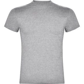 Camiseta con bolsillo unisex Teckel foto pecho gris