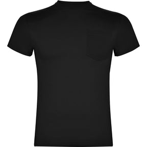Camiseta con bolsillo unisex Teckel foto pecho negro