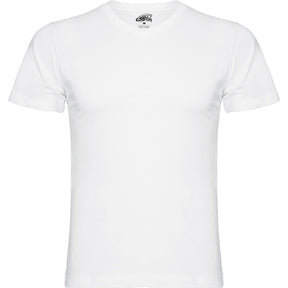 Camiseta cuello pico Samoyedo color blanco