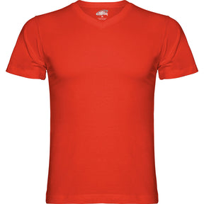 Camiseta cuello pico Samoyedo color rojo