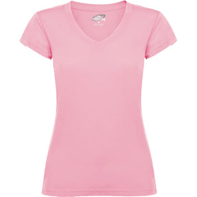 Camiseta cuello pico mujer Victoria pecho rosa