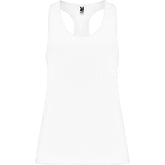 Camiseta deportiva tirantes nadadora mujer Aida color blanco