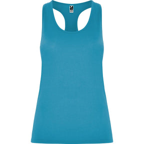 Camiseta deportiva tirantes nadadora mujer Aida color azul turquesa