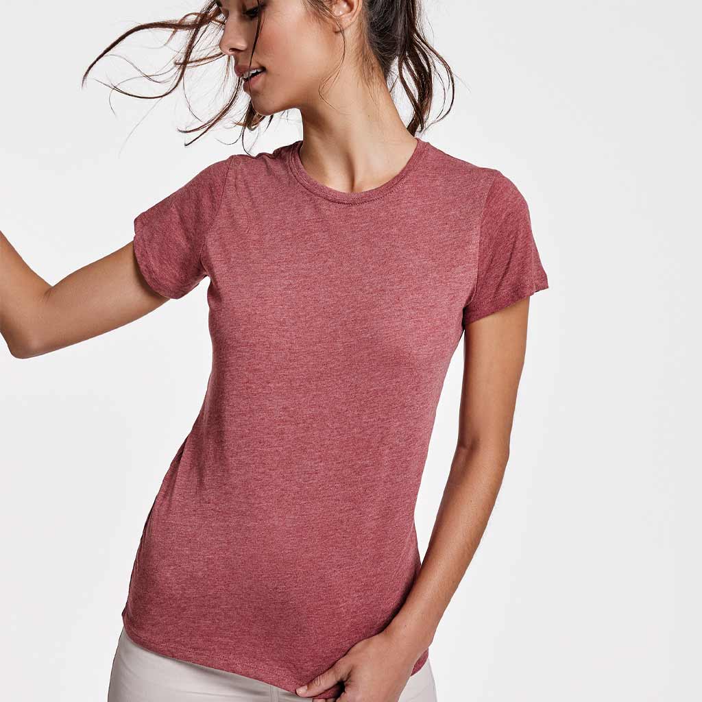 Camiseta estilo jaspeado para mujer Fox Woman foto modelo mujer