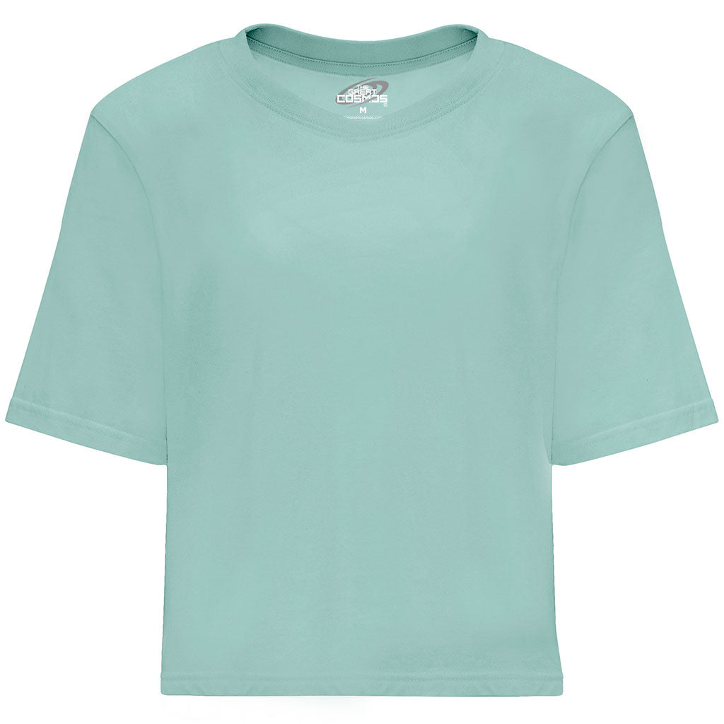 Camiseta corte actual para mujer Dominica pecho azul lavado