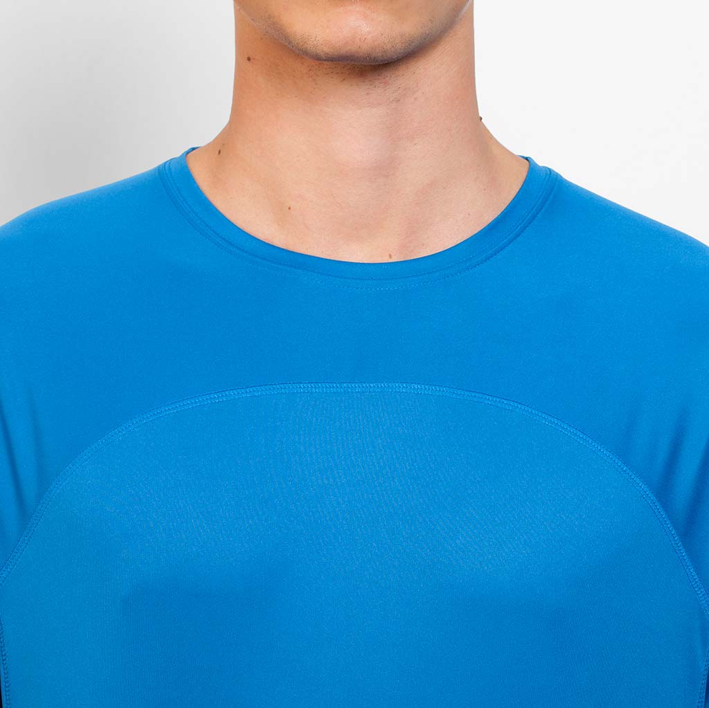 Camiseta técnica dos tejidos monaco detalle cuello