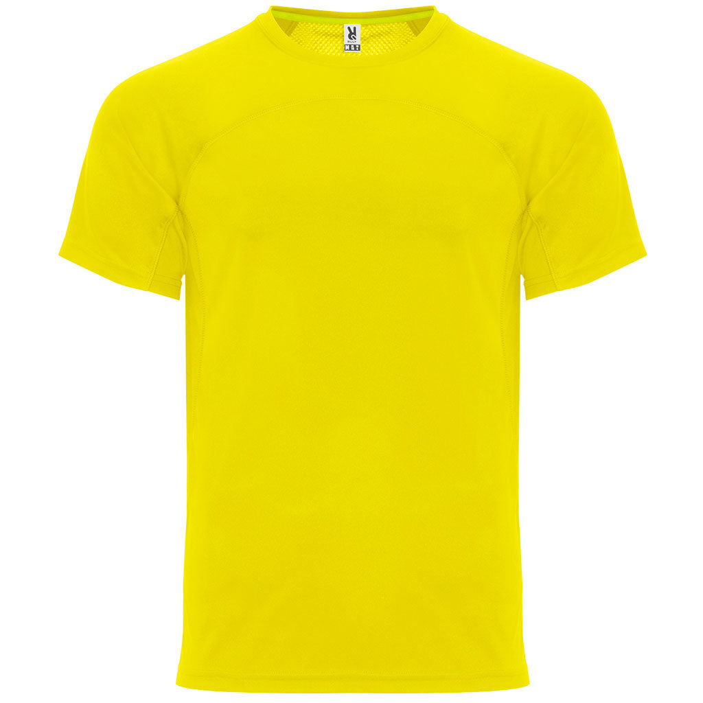 Camiseta técnica dos tejidos monaco color amarillo
