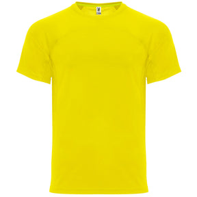 Camiseta técnica dos tejidos monaco color amarillo