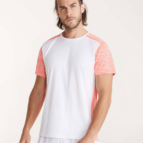 Camiseta técnica combinada dos tejidos zolder foto modelo hombre