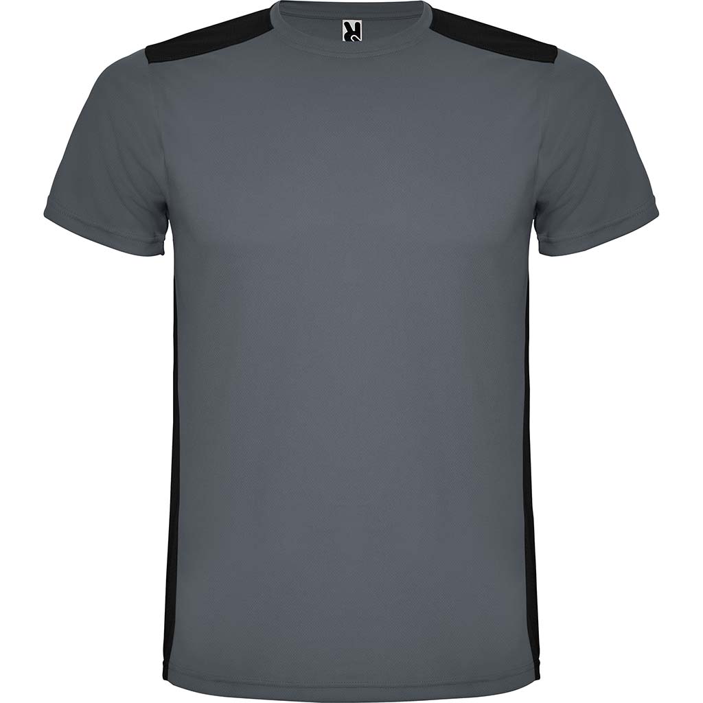 Camiseta técnica combinada detroit detalle colores ebano y negro