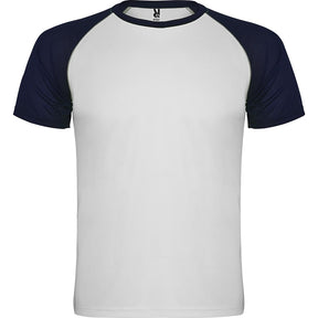 Camiseta técnica combinada indianapolis colores blanco y azul marino