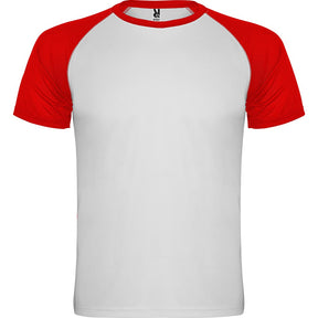 Camiseta técnica combinada indianapolis colores blanco y rojo