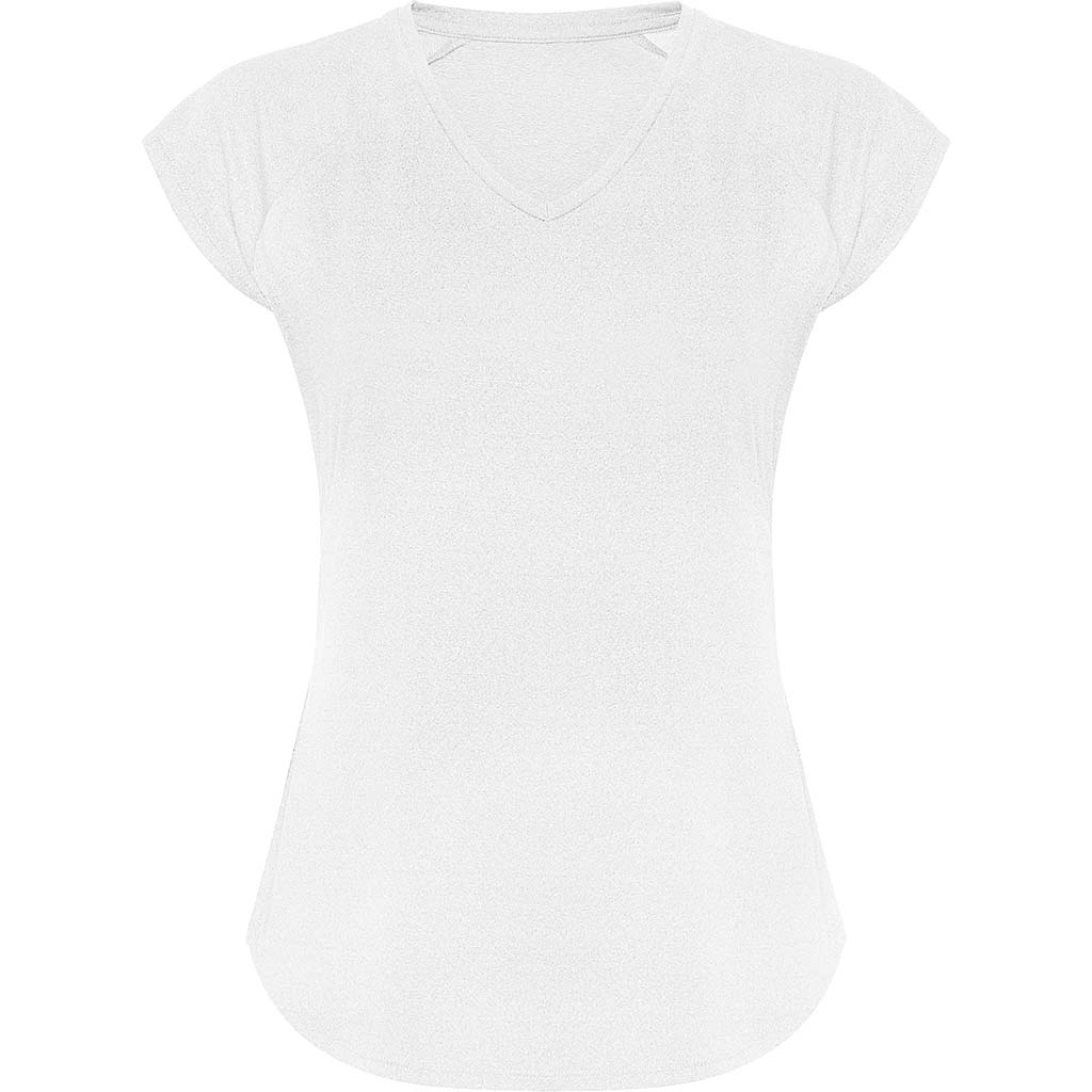 Camiseta técnica cuello pico mujer avus color blanco