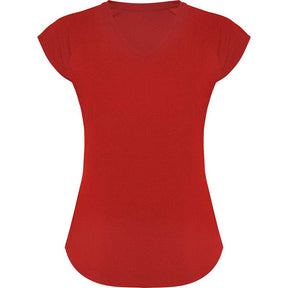 Camiseta técnica cuello pico mujer avus color rojo