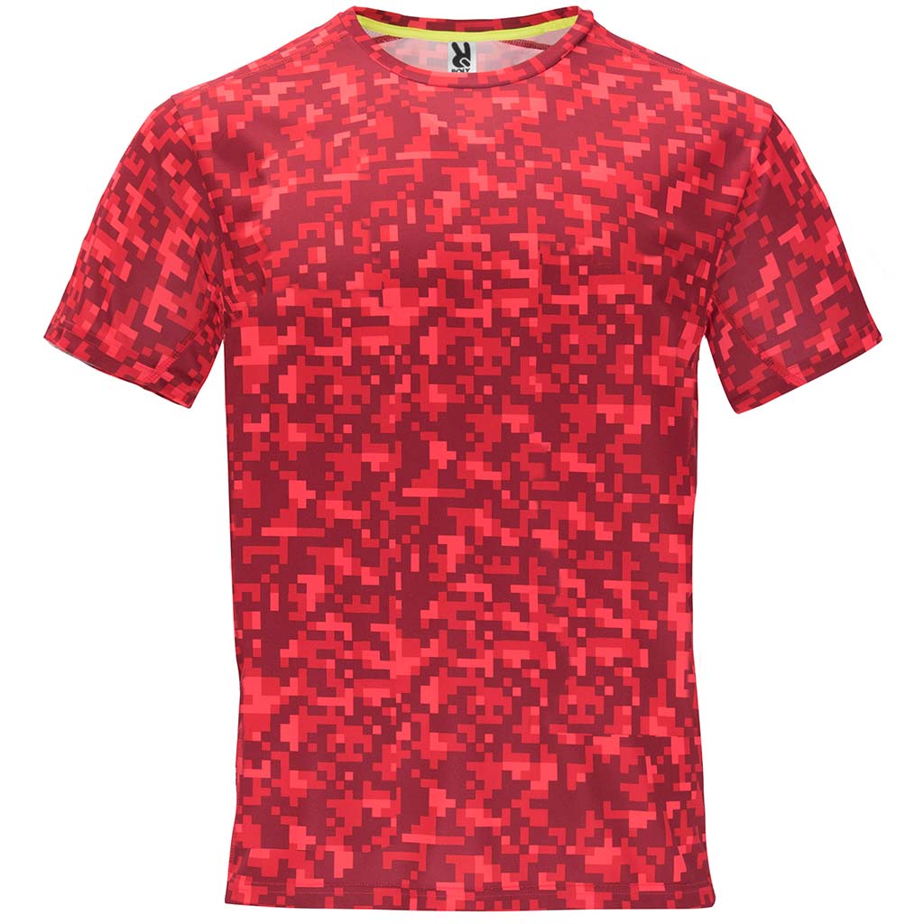 Camiseta tecnica estampada manga corta unisex assen pixel rojo