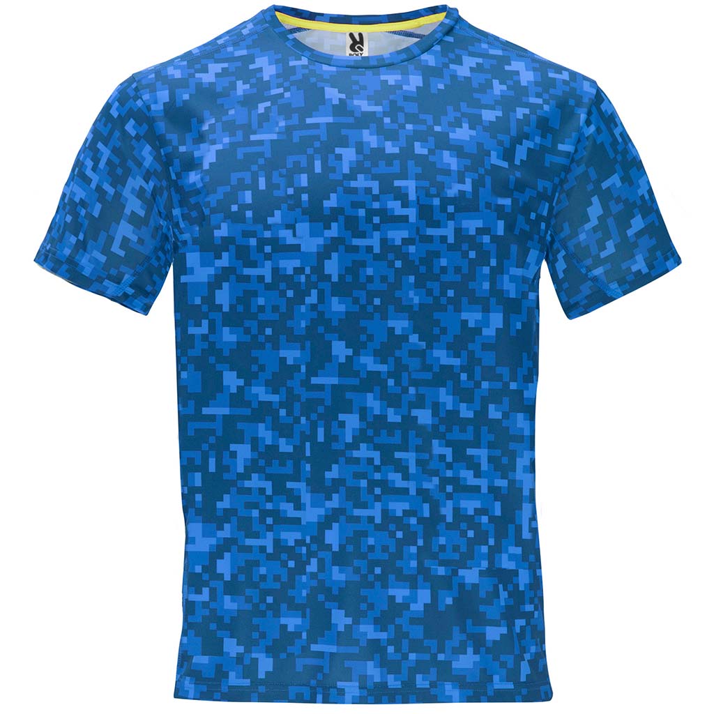 Camiseta tecnica estampada manga corta unisex assen pixel royal