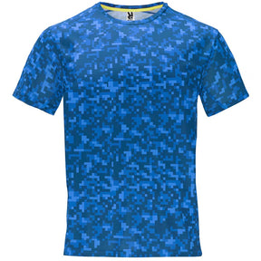 Camiseta tecnica estampada manga corta unisex assen pixel royal