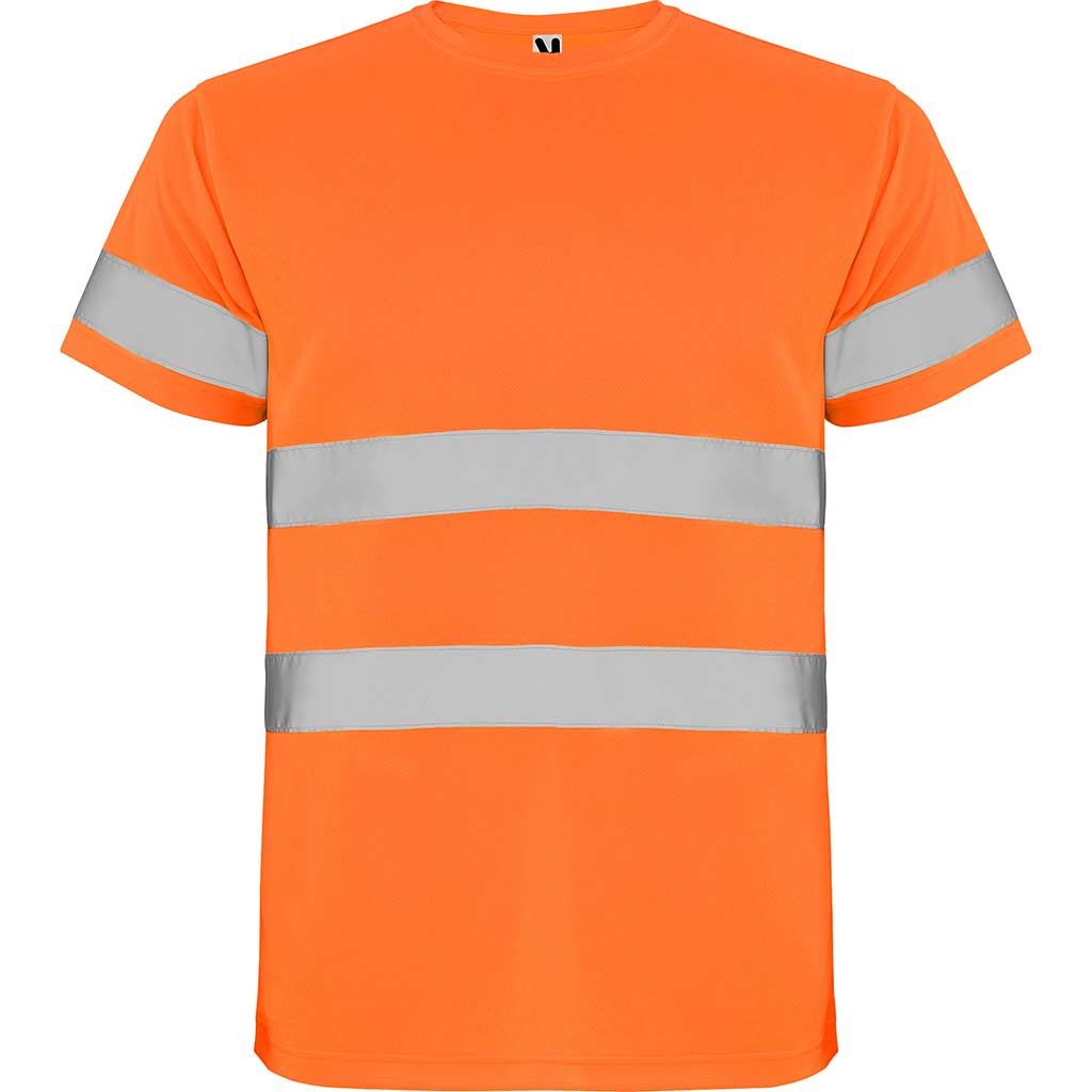 Camiseta técnica laboral alta visibilidad Delta - naranja fluor
