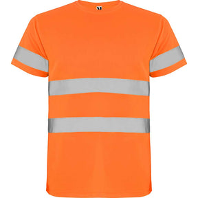 Camiseta técnica laboral alta visibilidad Delta - naranja fluor