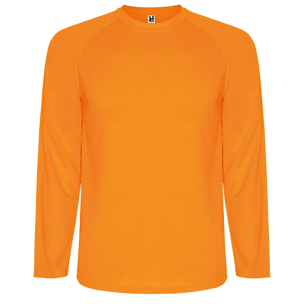 Camiseta técnica Montecarlo manga larga unisex - naranja fluor