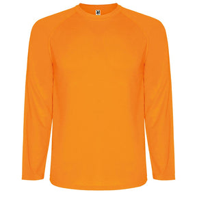 Camiseta técnica Montecarlo manga larga unisex - naranja fluor