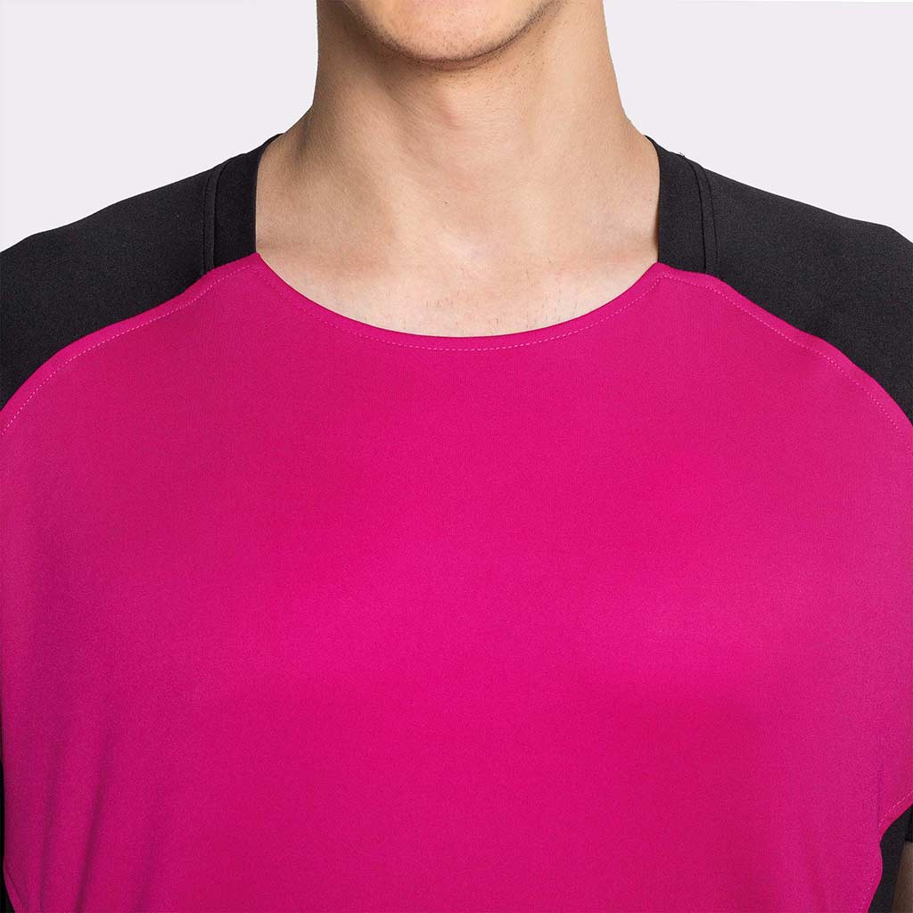 Camiseta técnica raglan combinada bugatti detalle cuello