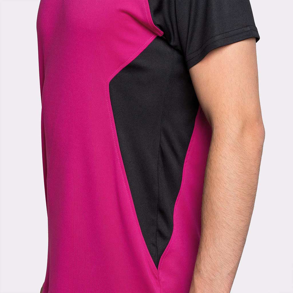 Camiseta técnica raglan combinada bugatti detalle lateral