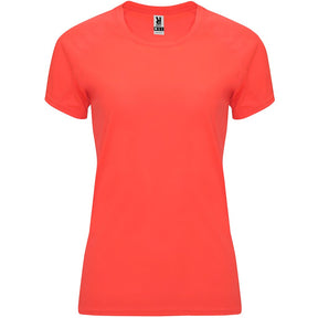 Camiseta tecnica raglan mujer BAHRAIN woman color coral fluor