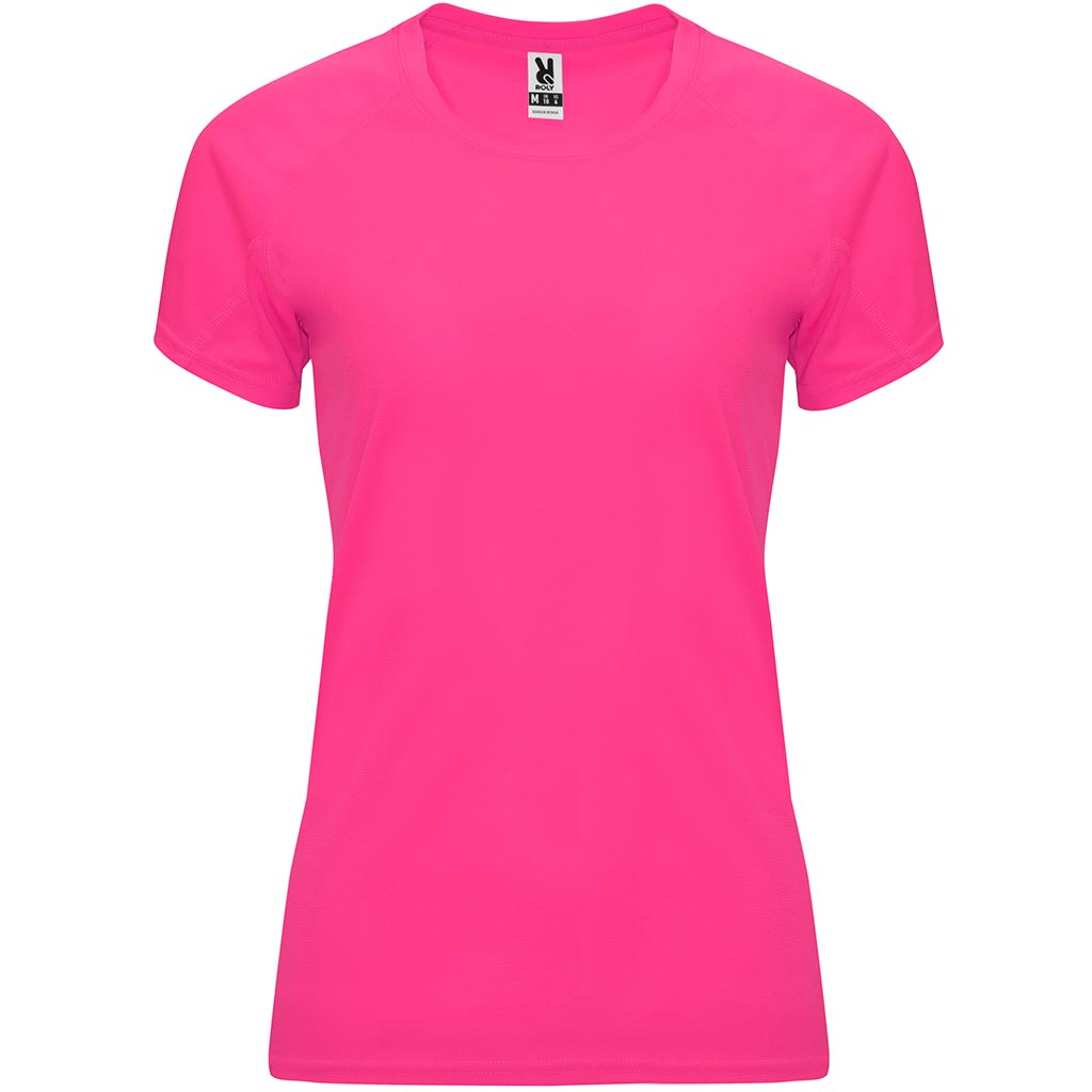 Camiseta tecnica raglan mujer BAHRAIN woman color rosa fluor