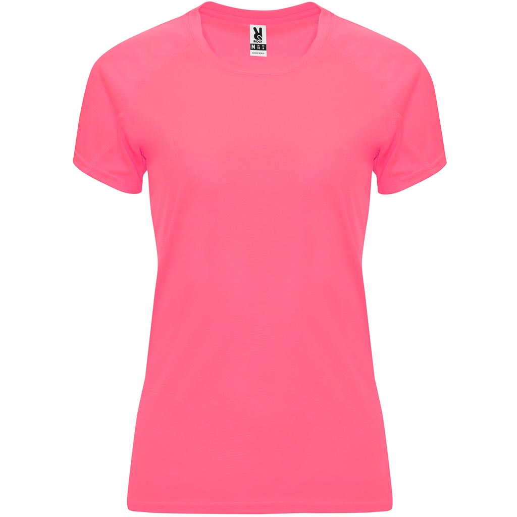 Camiseta tecnica raglan mujer BAHRAIN woman color rosa lady fluor