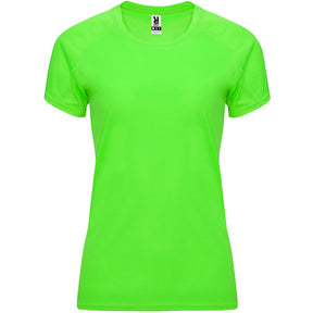 Camiseta tecnica raglan mujer BAHRAIN woman color verde fluor