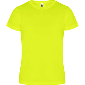 Camiseta técnica unisex camimera pecho amarillo fluor