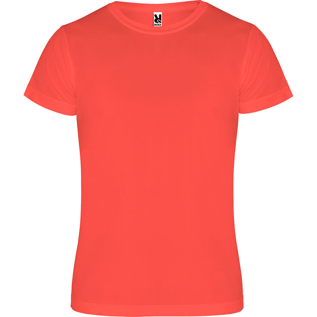 Camiseta técnica unisex camimera pecho coral fluor