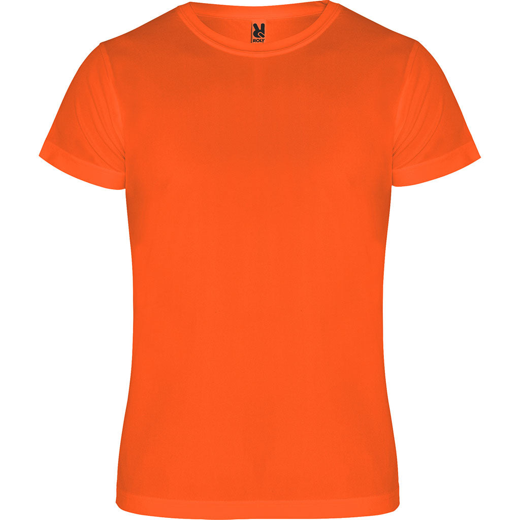 Camiseta técnica unisex camimera pecho naranja fluor