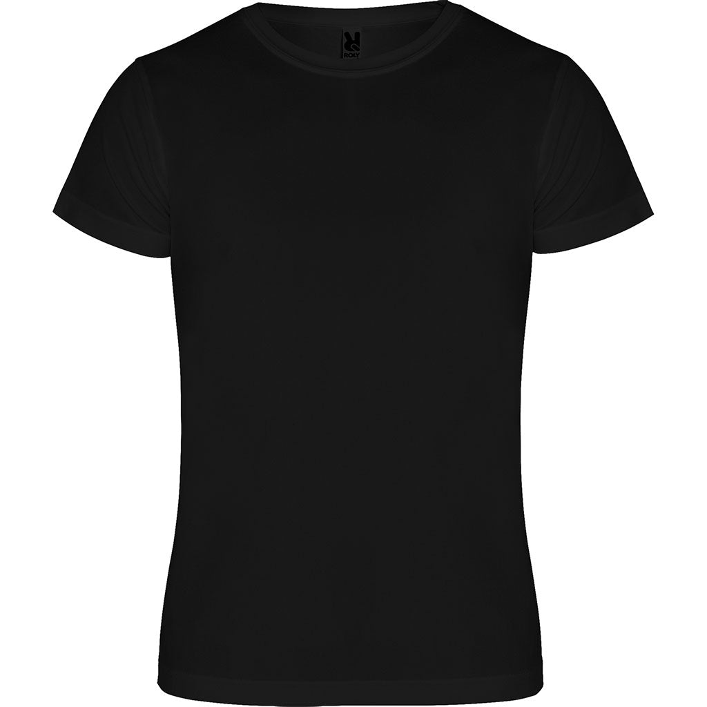 Camiseta técnica unisex infantil pecho negro
