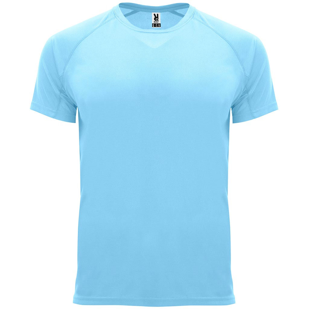 Camiseta tecnica unisex raglan BAHRAIN color azul celeste