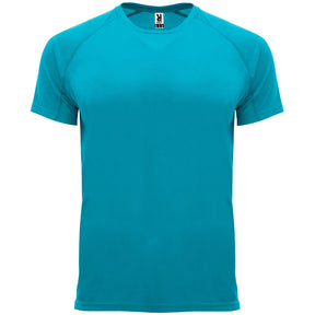 Camiseta tecnica unisex raglan BAHRAIN color azul turquesa