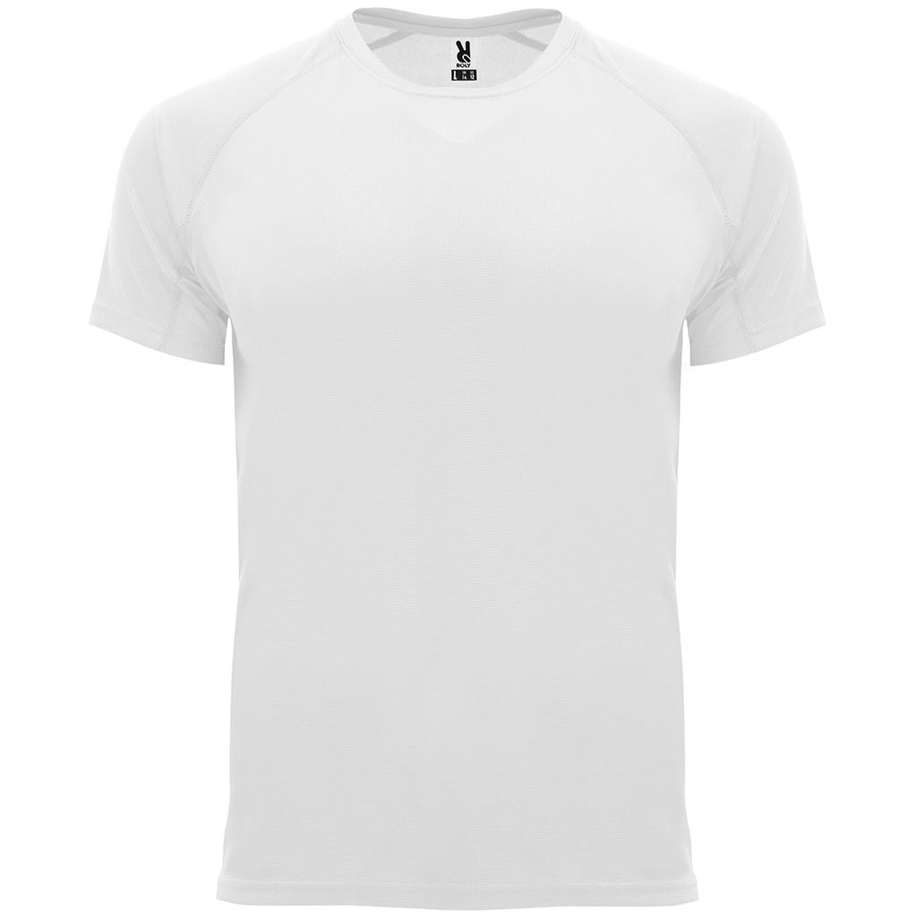Camiseta tecnica unisex raglan BAHRAIN color blanco