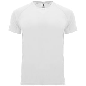 Camiseta tecnica unisex raglan BAHRAIN color blanco