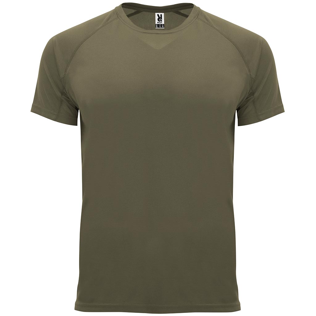 Camiseta tecnica unisex raglan BAHRAIN color verde militar