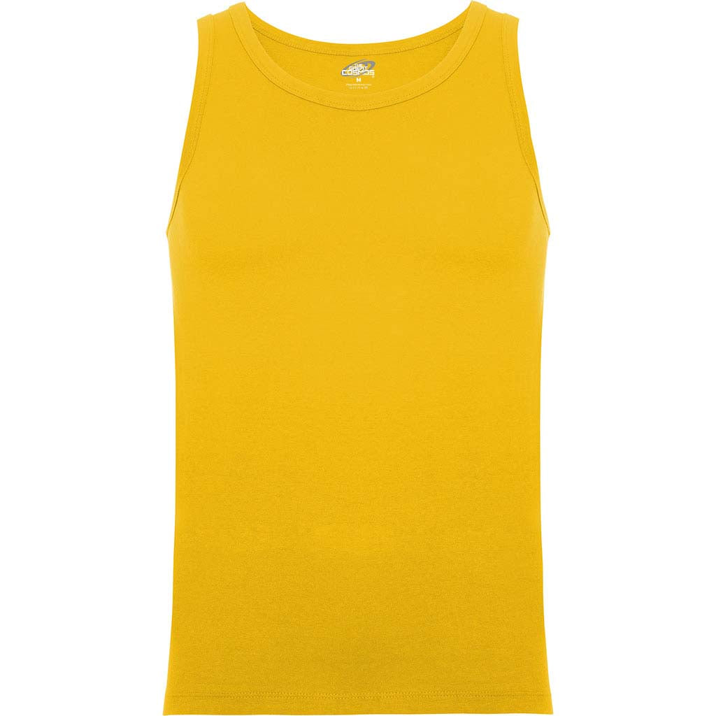 Camiseta tirante ancho texas pecho amarillo golden