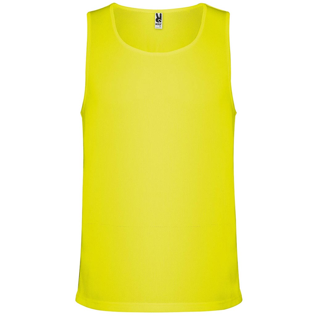 Camiseta técnica poliester microperforado interlagos color amarillo fluor