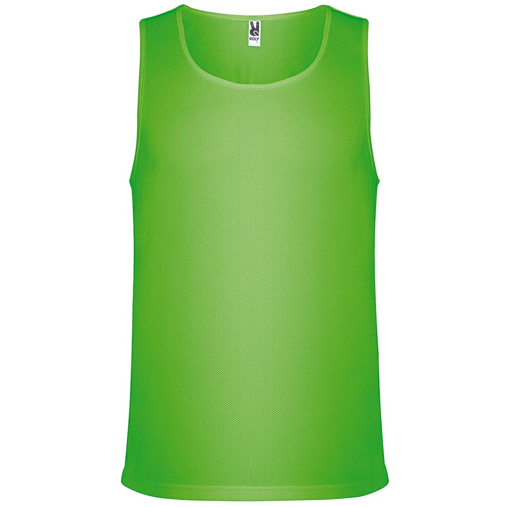 Camiseta técnica poliester microperforado interlagos color verde fluor