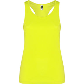 Camiseta tirantes poliester mujer shura color amarillo fluor