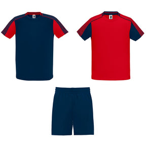 Conjunto deportivo Juve 2 camisetas - rojo-marino